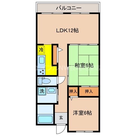 赤迫駅 徒歩15分 8階の物件間取画像